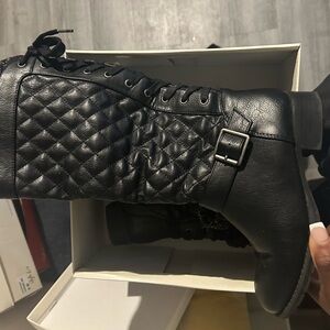 Style & Co Black Quilted Winter Boots